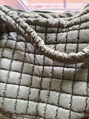 Free People Quilted Carryall Bag in Washed Sage - Women's Tote